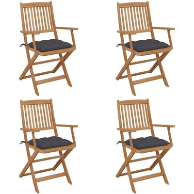VidaXL Outdoor Chair - Klappbarer Gartenstuhl mit Kissen VidaXL Outdoor Chair - Klappbarer Gartenstuhl mit Kissen