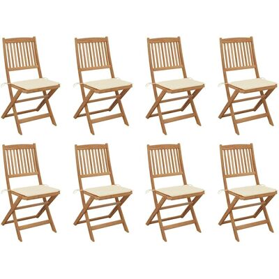 vidaXL Gartenstühle - Klappbar aus Akazienholz - 8 Stück vidaXL Gartenstühle - Klappbar aus Akazienholz - 8 Stück