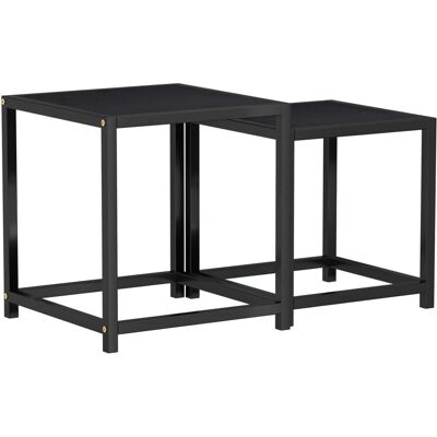 vidaXL 331658 Schwarzer MDF Couchtisch - Kaffeetisch vidaXL 331658 Schwarzer MDF Couchtisch - Kaffeetisch
