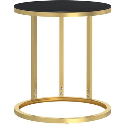 vidaXL Gold Schwarz Marmor 45cm Beistelltisch - Beistelltisch vidaXL Gold Schwarz Marmor 45cm Beistelltisch - Beistelltisch