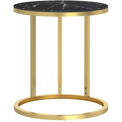 vidaXL Gold- und Schwarzmarmor Beistelltisch - 45cm vidaXL Gold- und Schwarzmarmor Beistelltisch - 45cm