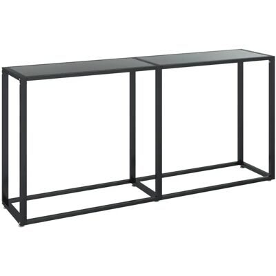 vidaXL Console Table Black Tempered Glass 160x35x75.5 cm - Console Table vidaXL Console Table Black Tempered Glass 160x35x75.5 cm - Console Table