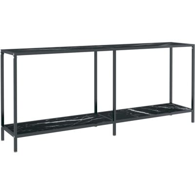 vidaXL Konsole Tisch Schwarz - Sicherheitsglas Beistelltisch vidaXL Konsole Tisch Schwarz - Sicherheitsglas Beistelltisch