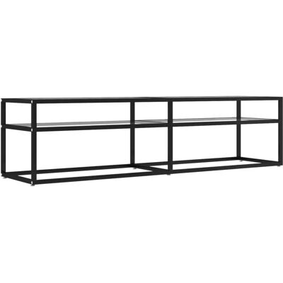 vidaXL Transparent Tempered Glass TV Cabinet - 160x40x40.5 cm - TV Type vidaXL Transparent Tempered Glass TV Cabinet - 160x40x40.5 cm - TV Type