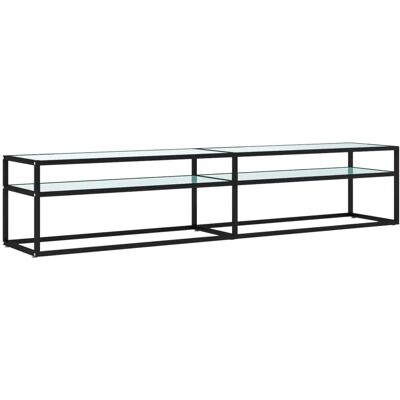 vidaXL TV Schrank Weiß Marmor Sicherheitsglas - TV Schrank vidaXL TV Schrank Weiß Marmor Sicherheitsglas - TV Schrank