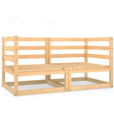 vidaXL 3075244 Sofa ogrodowy 2-osobowy - Brązowy - Masivne drewno sosnowe vidaXL 3075244 Sofa ogrodowy 2-osobowy - Brązowy - Masivne drewno sosnowe