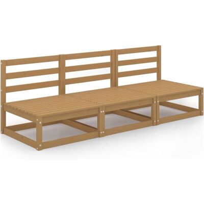vidaXL Garten 3-Sitzer Sofa Honigbraun Kiefernholz - Gartenmöbel vidaXL Garten 3-Sitzer Sofa Honigbraun Kiefernholz - Gartenmöbel
