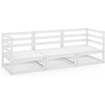 vidaXL 3-Sitzer Gartensofa Kiefer Weiß vidaXL 3-Sitzer Gartensofa Kiefer Weiß