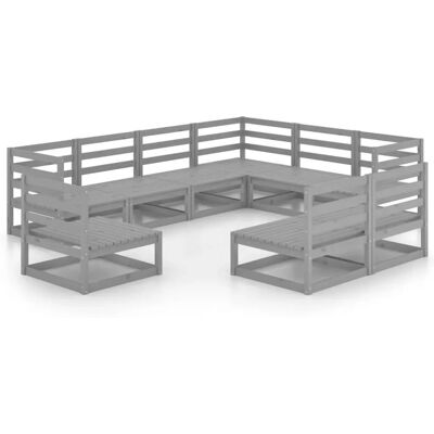 vidaXL Gartensitzgruppe 9-teilig - Gartenmöbelset vidaXL Gartensitzgruppe 9-teilig - Gartenmöbelset