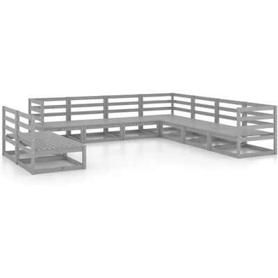 vidaXL 3075856 Outdoormöbelset - Gartensitzgruppe aus grauem Kiefernholz vidaXL 3075856 Outdoormöbelset - Gartensitzgruppe aus grauem Kiefernholz