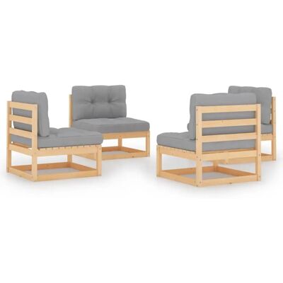 VidaXL Ulkokalustesarja - Modulaarinen Puutarhakalustosarja - 4 Osaa VidaXL Ulkokalustesarja - Modulaarinen Puutarhakalustosarja - 4 Osaa