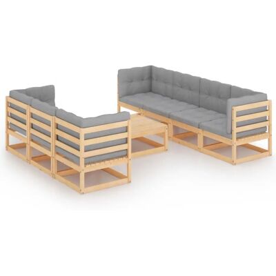 vidaXL Ulkotilan kalustesarja - Modulaarinen puutarhakalustosarja - 8 kappaletta vidaXL Ulkotilan kalustesarja - Modulaarinen puutarhakalustosarja - 8 kappaletta