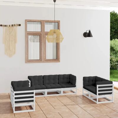 Maisonchic Kiefernholz Gartenset - 7 Stück Modulares Outdoor-Möbel Maisonchic Kiefernholz Gartenset - 7 Stück Modulares Outdoor-Möbel