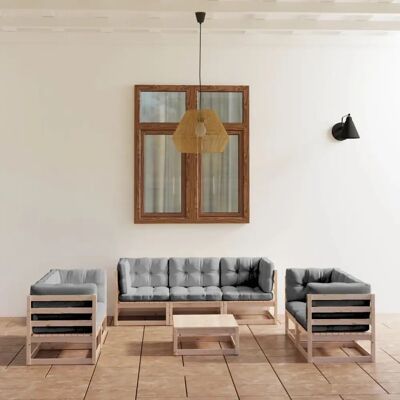 MaisonChic Gartenmöbel-Set 8-tlg. Grau - Gartenset MaisonChic Gartenmöbel-Set 8-tlg. Grau - Gartenset