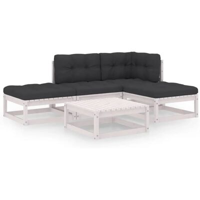 vidaXL Gartenmöbel-Set - Modular aus Kiefernholz - Kissen - Lounge vidaXL Gartenmöbel-Set - Modular aus Kiefernholz - Kissen - Lounge