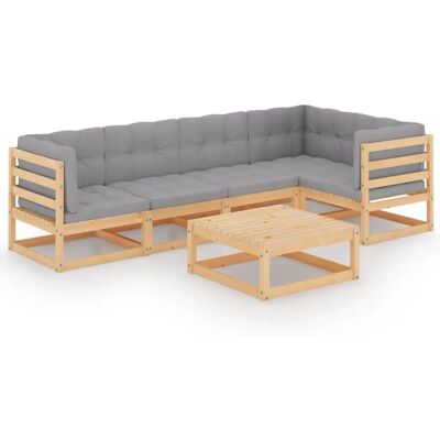VidaXL Ulkokalustemiset - Modulaarinen Puutarhakalusto - Harmaa VidaXL Ulkokalustemiset - Modulaarinen Puutarhakalusto - Harmaa