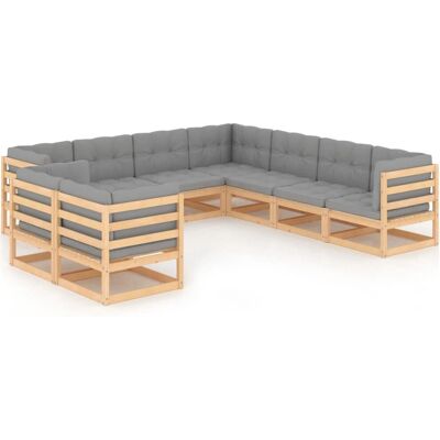 VidaXL Ulkokalustesarja - Vankka Puutarhan Lounge - Ulkokalusteet VidaXL Ulkokalustesarja - Vankka Puutarhan Lounge - Ulkokalusteet