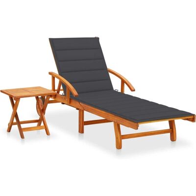 vidaXL 716395 Rustikale Holz-Liege-Set - Gartenmöbel für draußen vidaXL 716395 Rustikale Holz-Liege-Set - Gartenmöbel für draußen