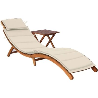 vidaXL Outdoor-Stuhl Lounge Creme - Gartenmöbel vidaXL Outdoor-Stuhl Lounge Creme - Gartenmöbel