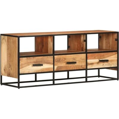 vidaXL Massives Akazienholz TV-Schrank - Braun - Fernsehmöbel vidaXL Massives Akazienholz TV-Schrank - Braun - Fernsehmöbel