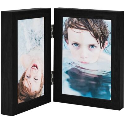 vidaXL Cadre photo pliable - Noir - 10x15 cm vidaXL Cadre photo pliable - Noir - 10x15 cm