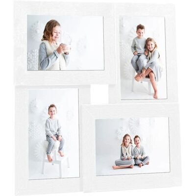 vidaXL Hvid 4x(13x18 cm) Collage Billedramme MDF vidaXL Hvid 4x(13x18 cm) Collage Billedramme MDF