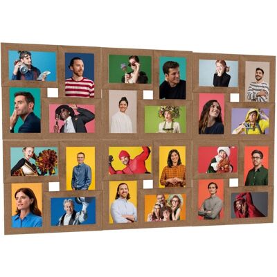 vidaXL Picture Frame for 24x10x15 cm Photos Light Brown MDF - Picture Frame vidaXL Picture Frame for 24x10x15 cm Photos Light Brown MDF - Picture Frame