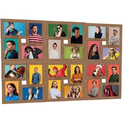 vidaXL Lysebrun MDF collage billedramme til 24x13cm vidaXL Lysebrun MDF collage billedramme til 24x13cm