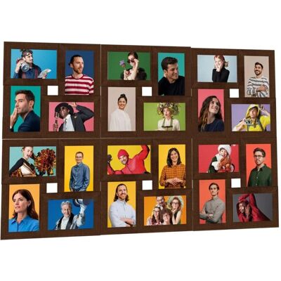 vidaXL Tummanruskea MDF Kollaasi Kehys 24x13cm - Kehys vidaXL Tummanruskea MDF Kollaasi Kehys 24x13cm - Kehys