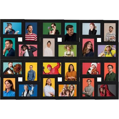 vidaXL Collage Photo Frame for 24x(13x18 cm) Pictures - Black MDF vidaXL Collage Photo Frame for 24x(13x18 cm) Pictures - Black MDF