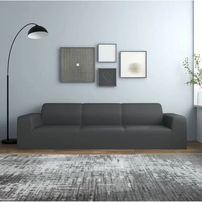 Housse de Canapé Extensible 4 Places - Antracite - Housse de Sofa - Publicité Housse de Canapé Extensible 4 Places - Antracite - Housse de Sofa - Publicité