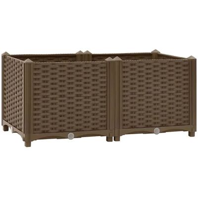 vidaXL Verhoogd Bed Polypropyleen Tuinplantbak Bloempot Plantbed - Verhoogd Bed Tuinplanter vidaXL Verhoogd Bed Polypropyleen Tuinplantbak Bloempot Plantbed - Verhoogd Bed Tuinplanter
