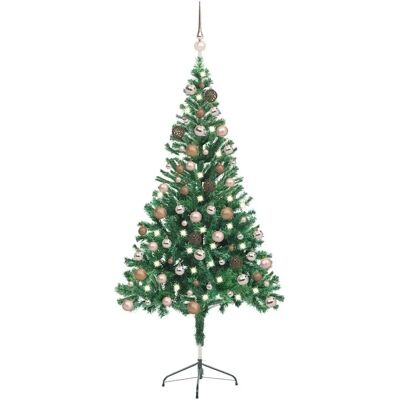 vidaXL Grüne 150cm Künstlicher Weihnachtsbaum mit LED-Kugeln - Weihnachtsbaum vidaXL Grüne 150cm Künstlicher Weihnachtsbaum mit LED-Kugeln - Weihnachtsbaum