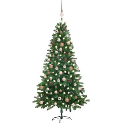 vidaXL Künstlicher Weihnachtsbaum mit Lichter - Grün vidaXL Künstlicher Weihnachtsbaum mit Lichter - Grün