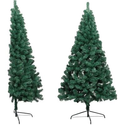 Arbre de Noël artificiel moitié avec LEDs & Boules vert - Sapin de Noël - Publicité Arbre de Noël artificiel moitié avec LEDs & Boules vert - Sapin de Noël - Publicité