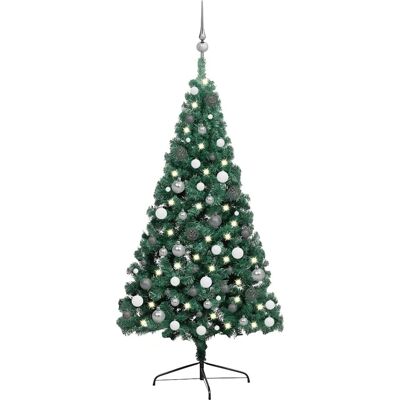 vidaXL Käsintehty puolikas joulukuusi - Vihreä - 240 cm - Joulukuusi vidaXL Käsintehty puolikas joulukuusi - Vihreä - 240 cm - Joulukuusi