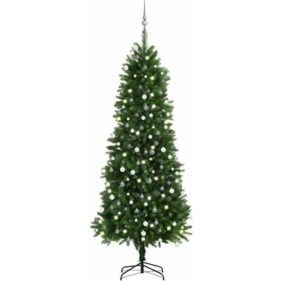 vidaXL Künstlicher vorbeleuchteter Weihnachtsbaum mit Ballset - Weihnachtsbaum vidaXL Künstlicher vorbeleuchteter Weihnachtsbaum mit Ballset - Weihnachtsbaum
