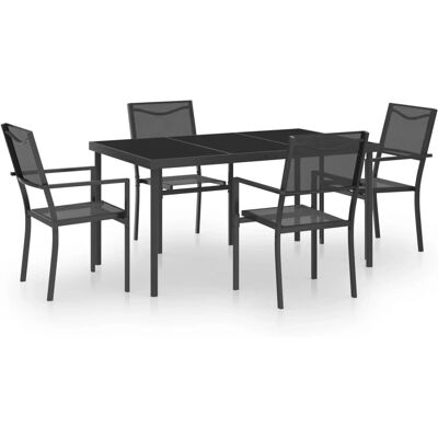 vidaXL Gartentisch-Set - Aluminium, WPC, 5 Stück vidaXL Gartentisch-Set - Aluminium, WPC, 5 Stück
