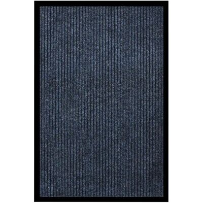 vidaXL Gummimåtte Stribet Blå 80x120 cm - Velkomstmåtte til hjemmet vidaXL Gummimåtte Stribet Blå 80x120 cm - Velkomstmåtte til hjemmet