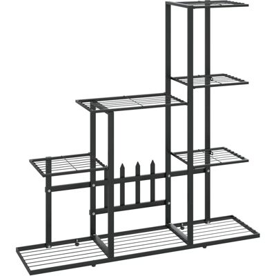 vidaXL Blumenständer 94,5X25X88 Cm Metall Schwarz Modell: 94.5 x 25 x 88 cm vidaXL Blumenständer 94,5X25X88 Cm Metall Schwarz Modell: 94.5 x 25 x 88 cm
