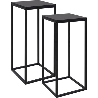 vidaXL 2x Beistelltische Schwarzer Stahl - Beistelltische vidaXL 2x Beistelltische Schwarzer Stahl - Beistelltische