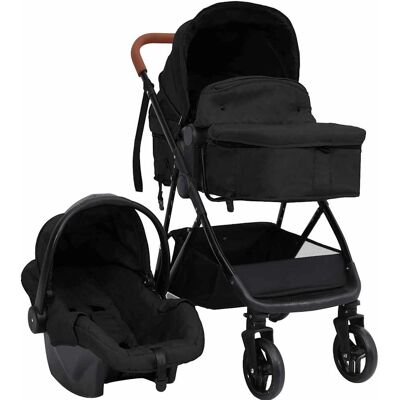 vidaXL 3-i-1 barnevogn anthracite og sort - Barnevogn vidaXL 3-i-1 barnevogn anthracite og sort - Barnevogn