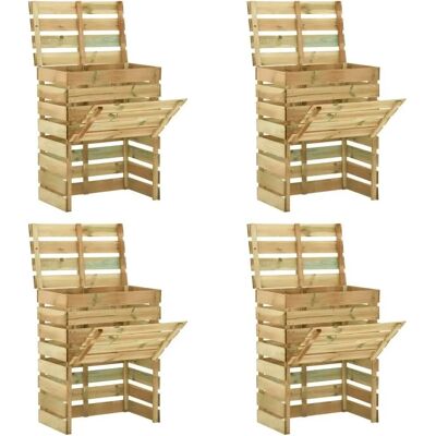 Contenedor de compostaje de jardín - 80x50x100cm - Resistente a la intemperie Contenedor de compostaje de jardín - 80x50x100cm - Resistente a la intemperie