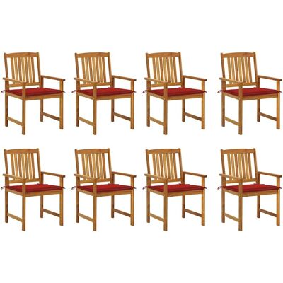 vidaXL Gartensessel-Set mit Kissen - 8 Stück Massivholz Akazie vidaXL Gartensessel-Set mit Kissen - 8 Stück Massivholz Akazie