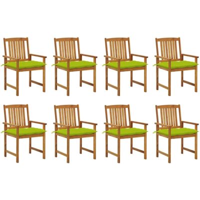 vidaXL Gartensessel Set - 8 Holz Akazie Kissen vidaXL Gartensessel Set - 8 Holz Akazie Kissen