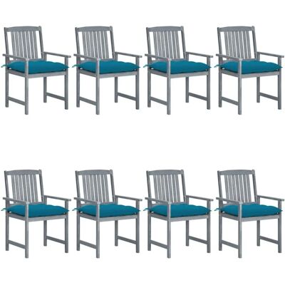 VidaXL Gartensessel-Set - 8 Graue Akazienholzsitze VidaXL Gartensessel-Set - 8 Graue Akazienholzsitze