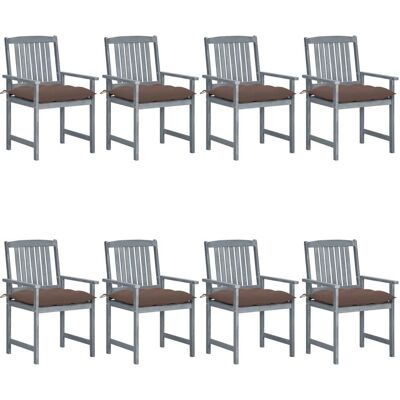 VidaXL Gartensessel - Akazienholz gepolstert - Taupe - Gartenmöbel VidaXL Gartensessel - Akazienholz gepolstert - Taupe - Gartenmöbel