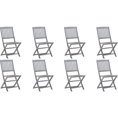 vidaXL 851027 Graue Akazienholzgartenstühle - Gartenmöbel vidaXL 851027 Graue Akazienholzgartenstühle - Gartenmöbel