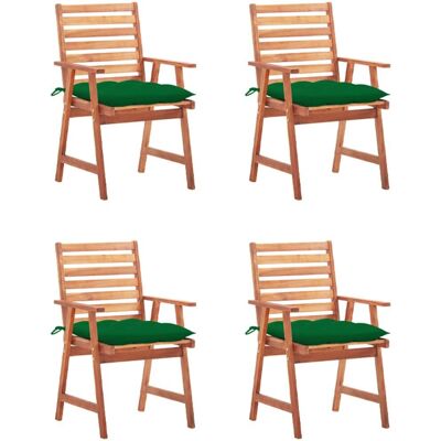 vidaXL Gartensessel-Set mit Kissen - Grün - Terrassenmöbel vidaXL Gartensessel-Set mit Kissen - Grün - Terrassenmöbel