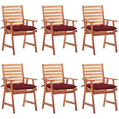 vidaXL 3078398 Gartenstuhl - Gepolsterter Sitz - Akazienholz - Rot vidaXL 3078398 Gartenstuhl - Gepolsterter Sitz - Akazienholz - Rot